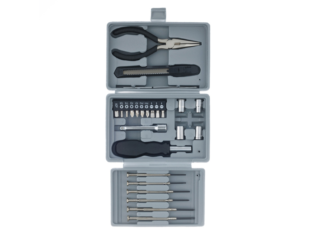 Набор инструментов Stinger, 25 инструментов, в пластиковом кейсе, 164x107x49 мм, серый-2