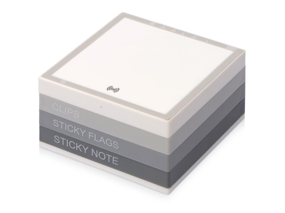 Настольный органайзер с функцией беспроводной зарядки, белый-0