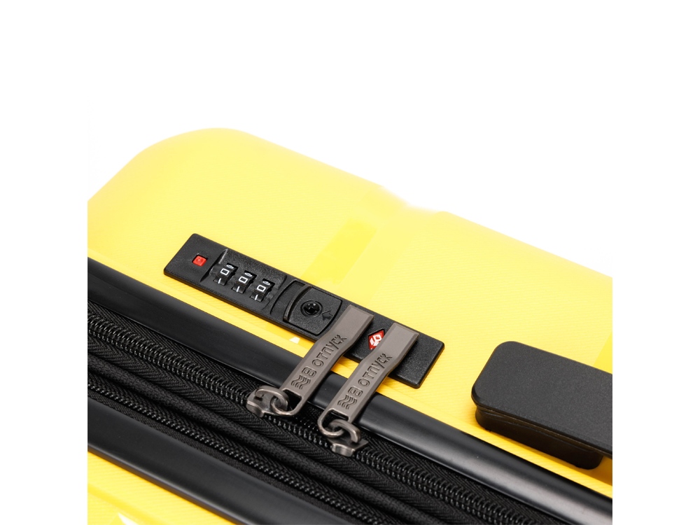 Чемодан TORBER В Отпуск, жёлтый, полипропилен, 40,5 х 25 х 62,5 см, 55 л-5
