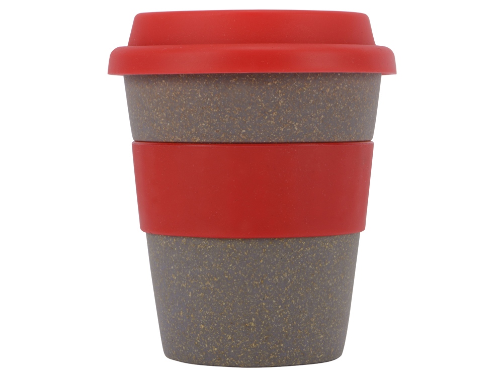 Стакан с силиконовой крышкой Cafe, красный-4