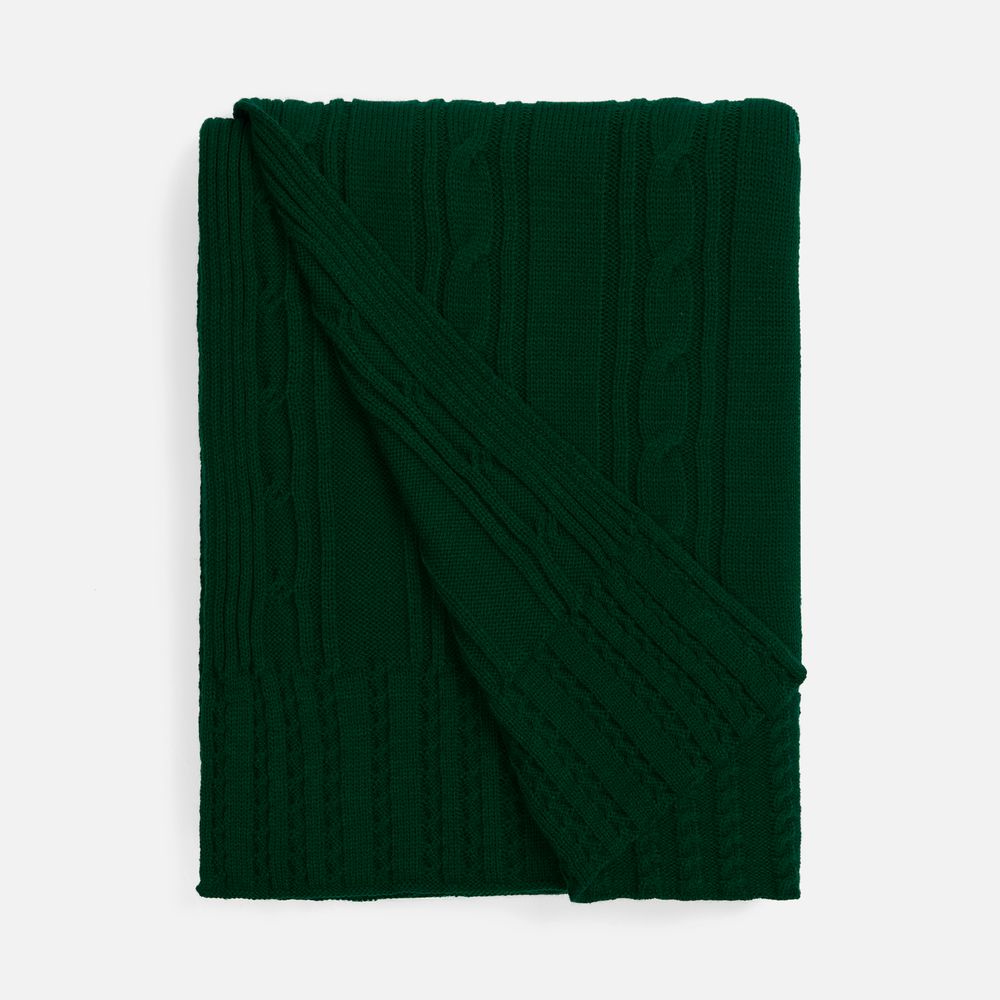 Плед Remitti, темно-зеленый (хвойный)-1