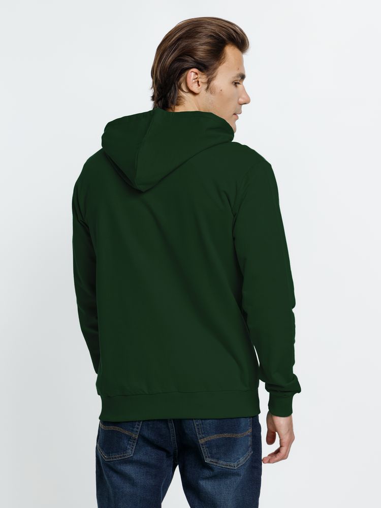 Толстовка на молнии с капюшоном Siverga 2.0, темно-зеленая-9