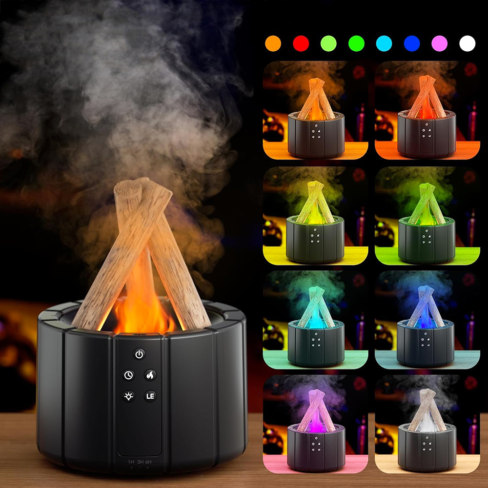 Светодиодный USB увлажнитель-аромадиффузор Bonfire с пультом Д/У, Черный-4