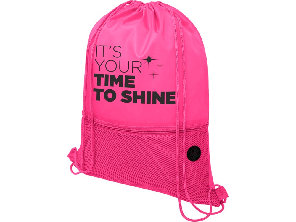 Сетчатый рюкзак со шнурком Oriole, фуксия-5