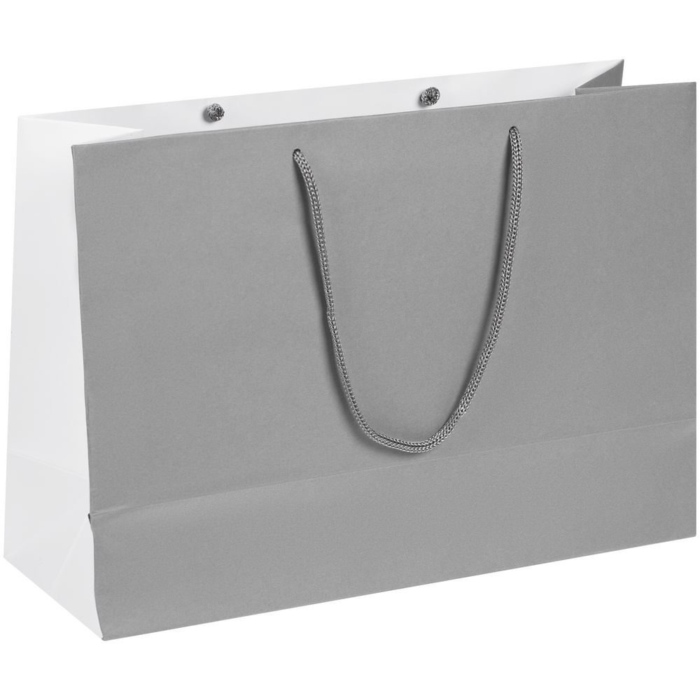 Пакет бумажный Bicolor, белый с серым-0