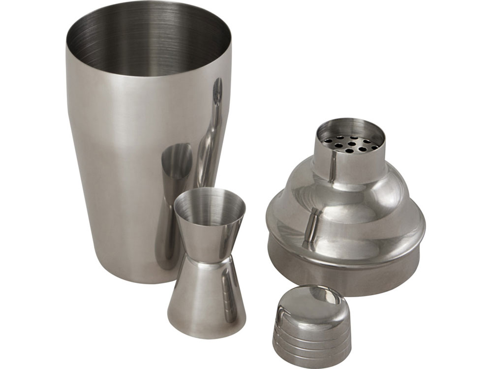 Шейкер для коктейлей Gaudie из переработанной нержавеющей стали, серебристый-4
