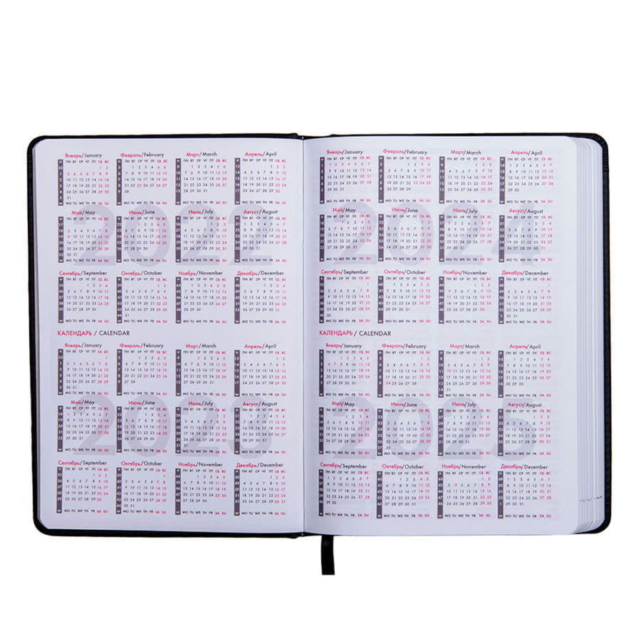 Ежедневник датированный на 2022 год Joy, А5,  бордовый, белый блок, серебряный обрез, бордовый-2