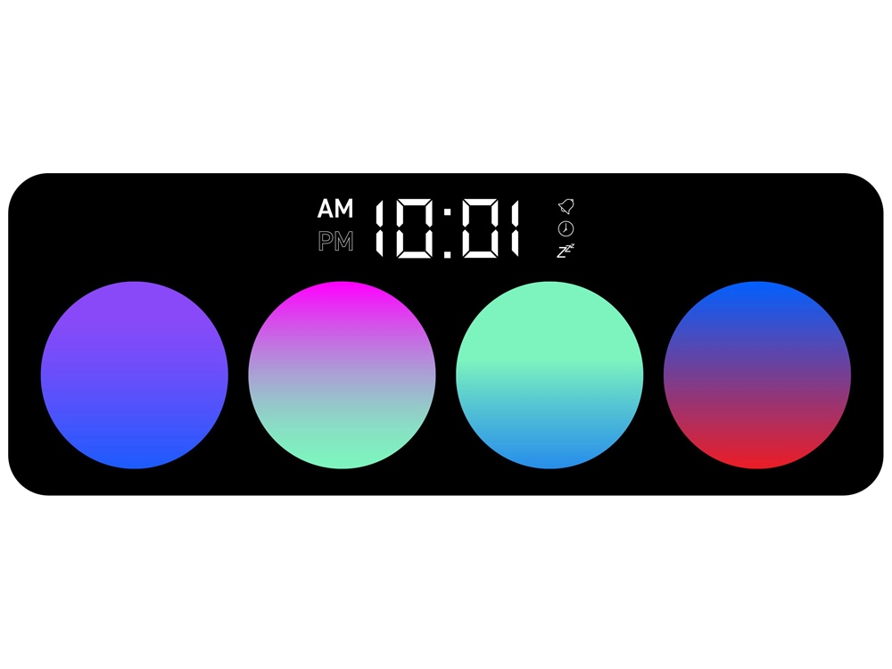 Часы с беспроводным зарядным устройством Rombica Timebox 1, белый-6