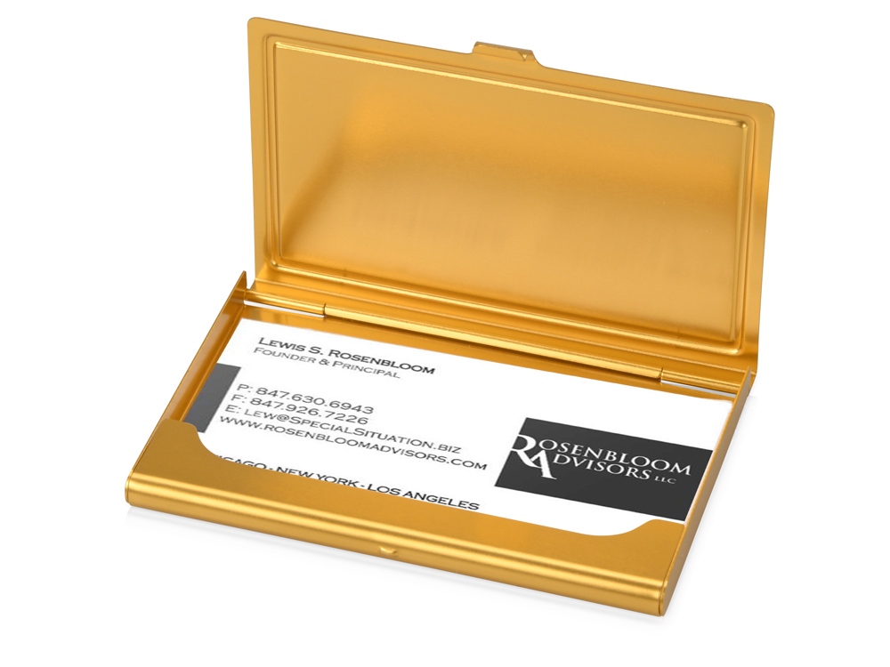 Визитница Lexx, золотистый матовый-1