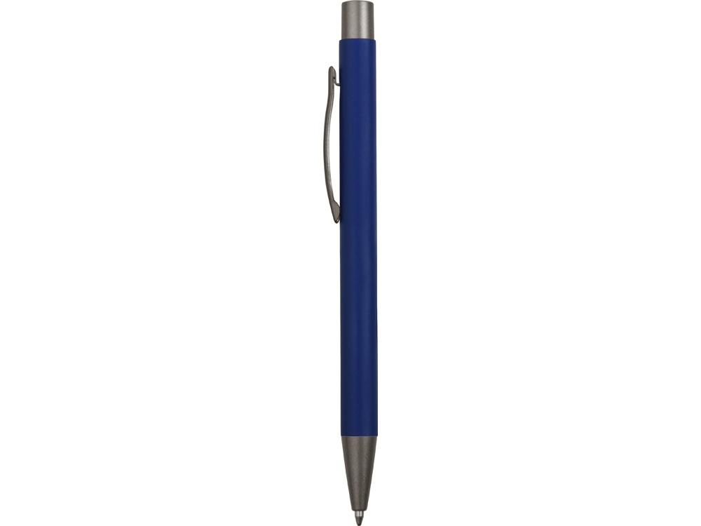 Ручка металлическая soft touch шариковая Tender, синий/серый-2