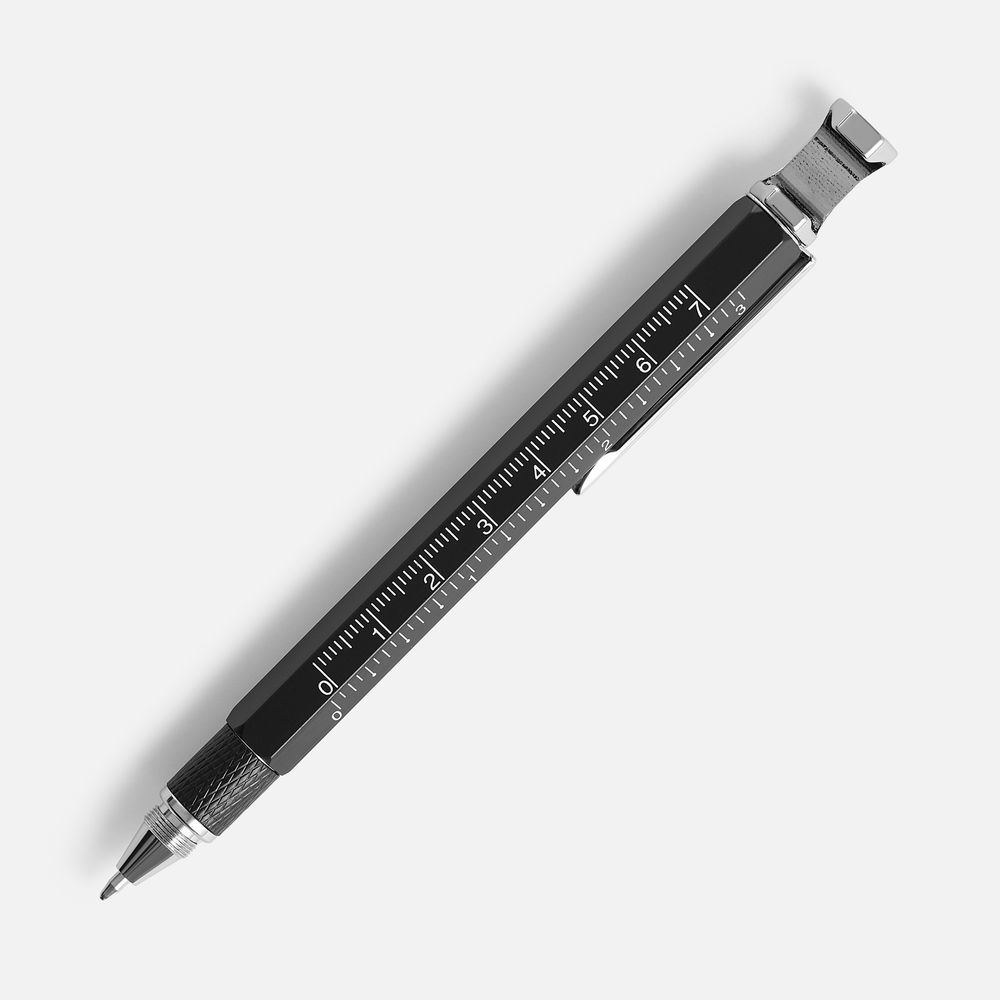Ручка шариковая Numeric, мультиинструмент, черная-0