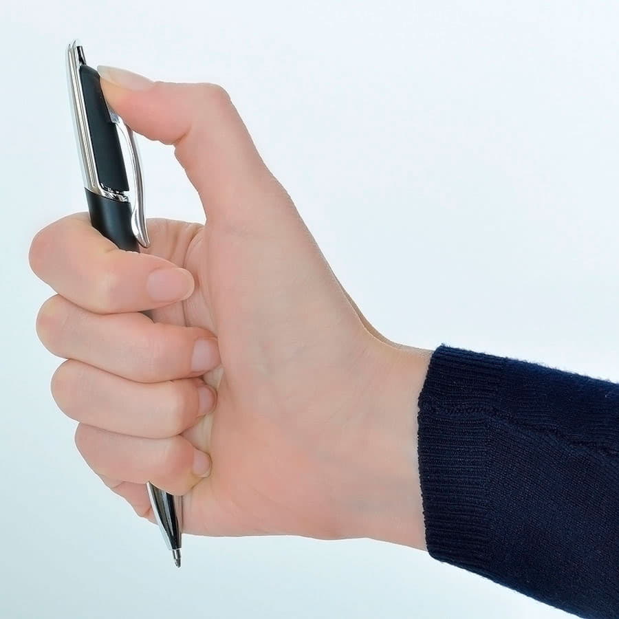 Ручка шариковая FORCE, черный, серебристый-2