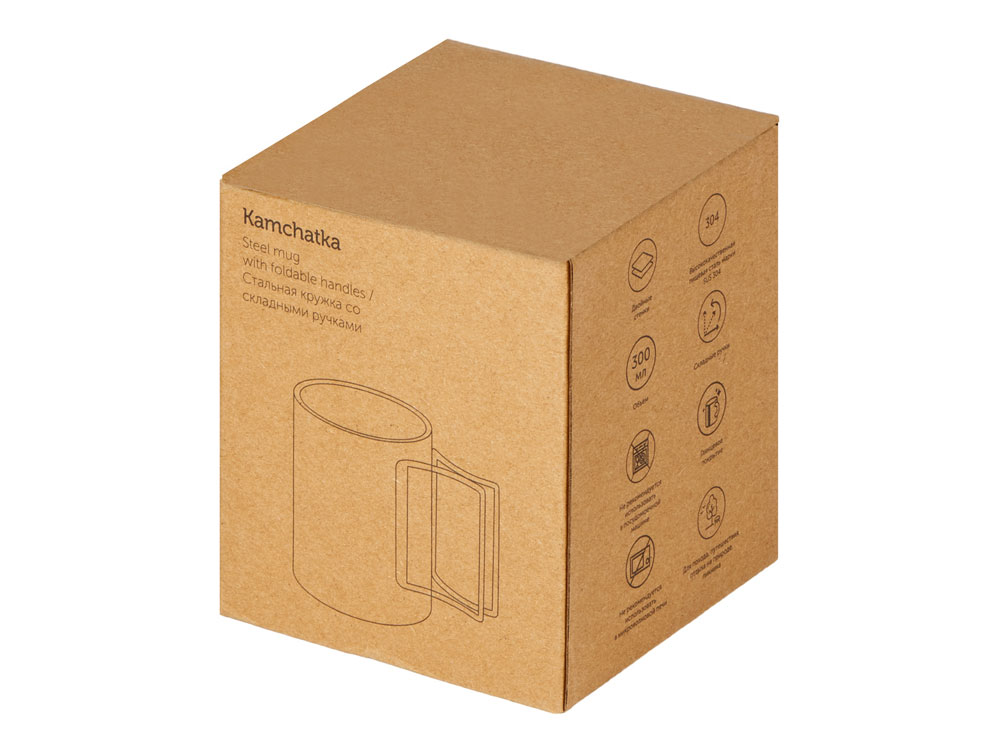 Стальная кружка с двойными стенками и складными ручками Kamchatka-5
