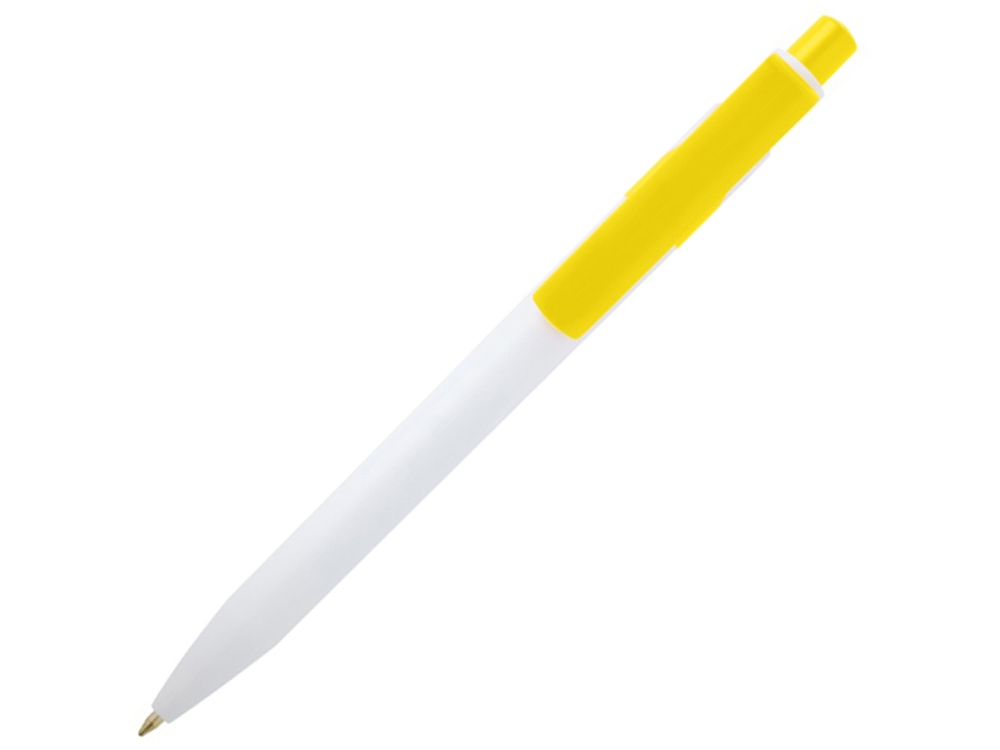 Unica шариковая ручка из переработанной пластмассы - Желтый (синие чернила)-0