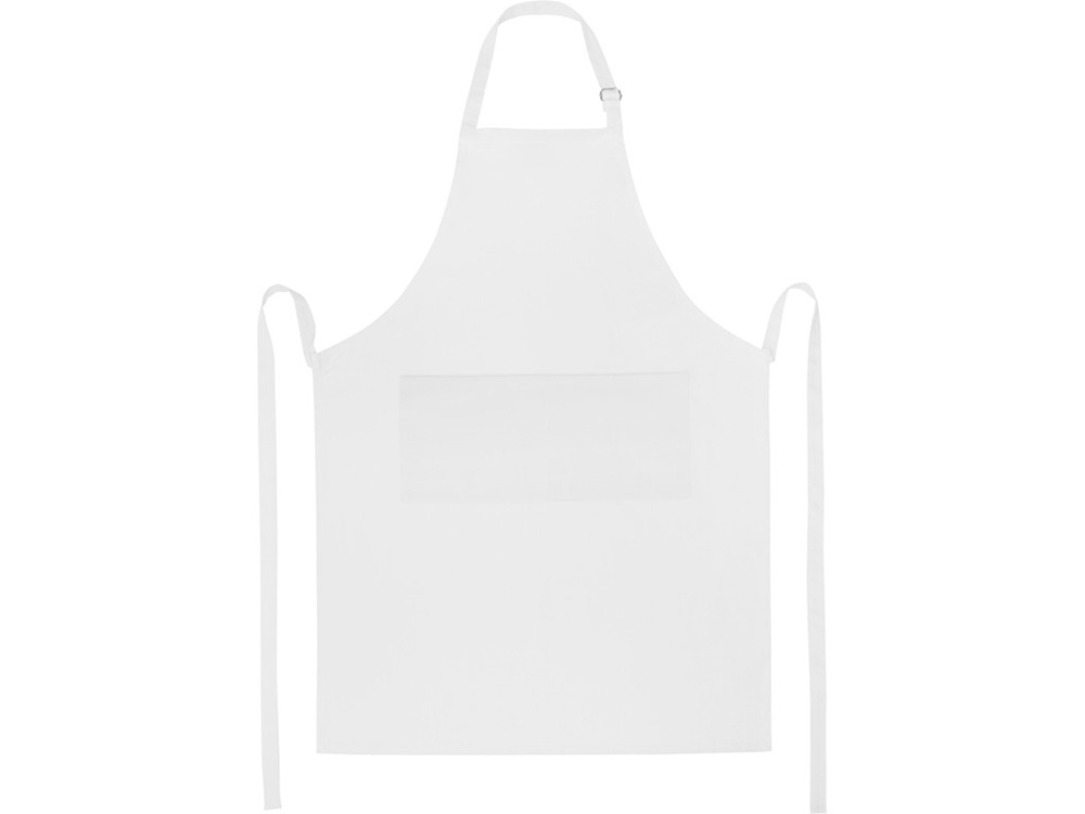 Фартук Andrea плотностью 240 г/м² с регулируемой завязкой на шее - Белый-1