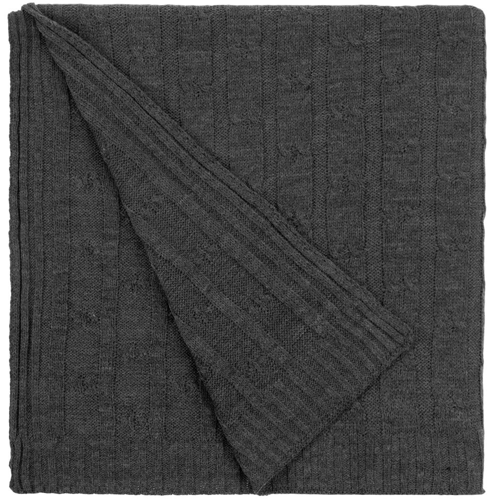 Плед Trenza, темно-серый-1