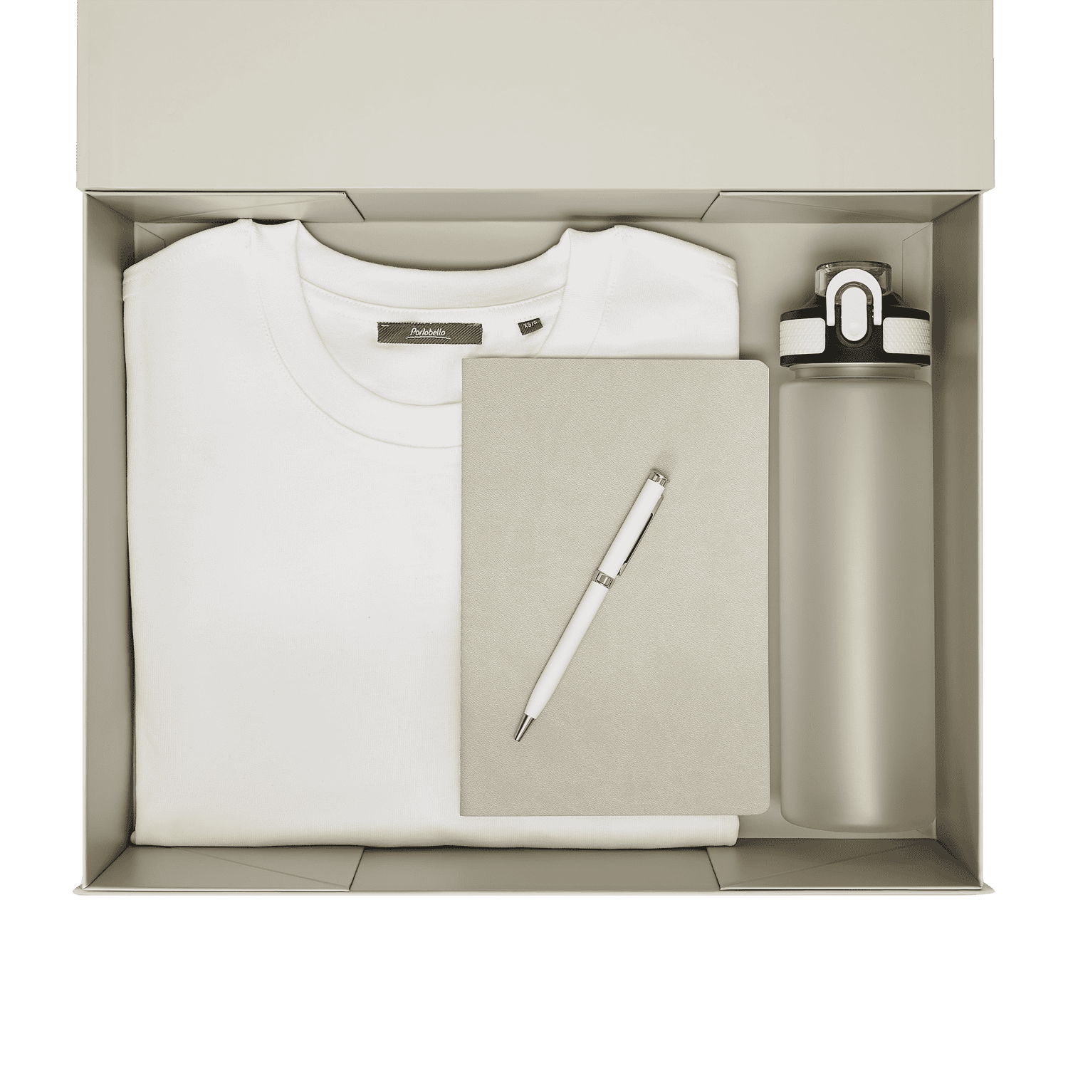 Набор с одеждой Раст Нео (Rust Neo) (футболка, бутылка, ежедневник, ручка), белый, 3XL/4XL-2