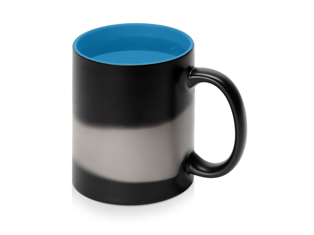 Кружка-хамелеон Surprise матовая, черный/голубой-2