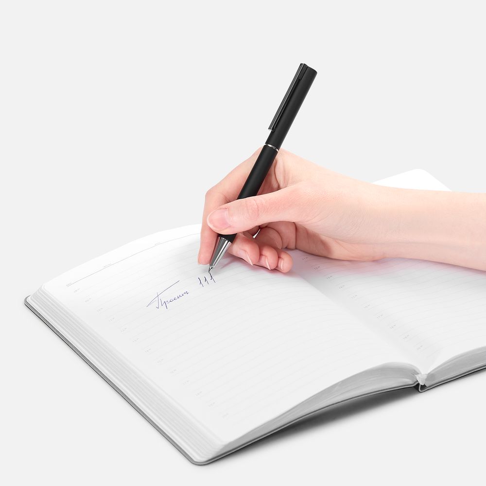 Ручка шариковая Blade Soft Touch, черная-4
