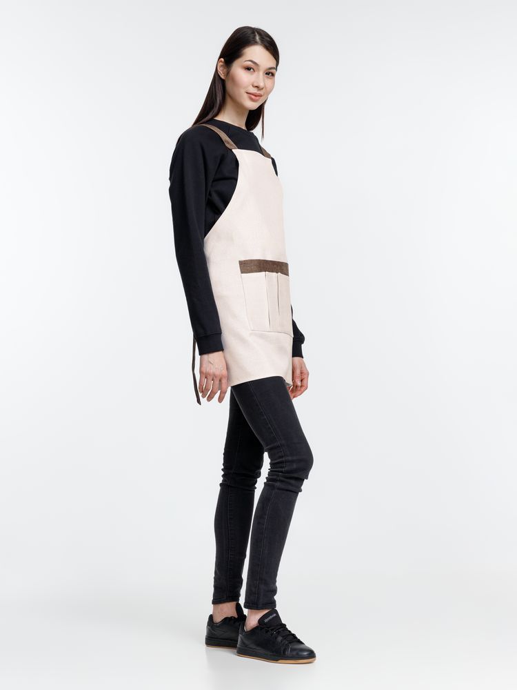 Фартук Settle In, светло-бежевый (молочный)-3