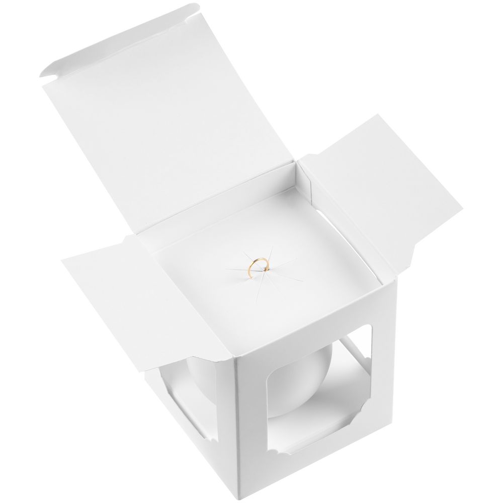 Елочный шар Gala Matt в коробке, 8,5 см, белый-2