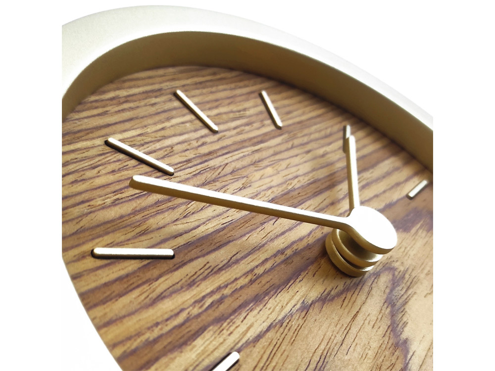 Часы настенные Gracie XS, натуральные с золотистым-7