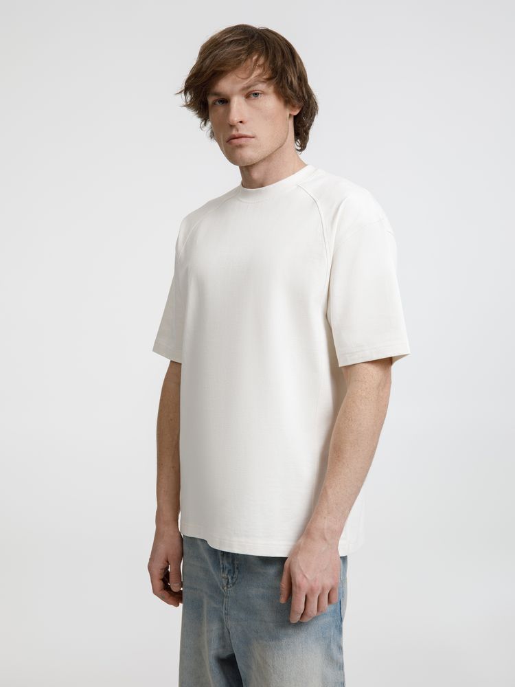 Футболка оверсайз унисекс Sideline, молочно-белая-2