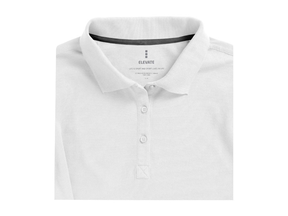 Рубашка поло Oakville женская с длинным рукавом, белый-3