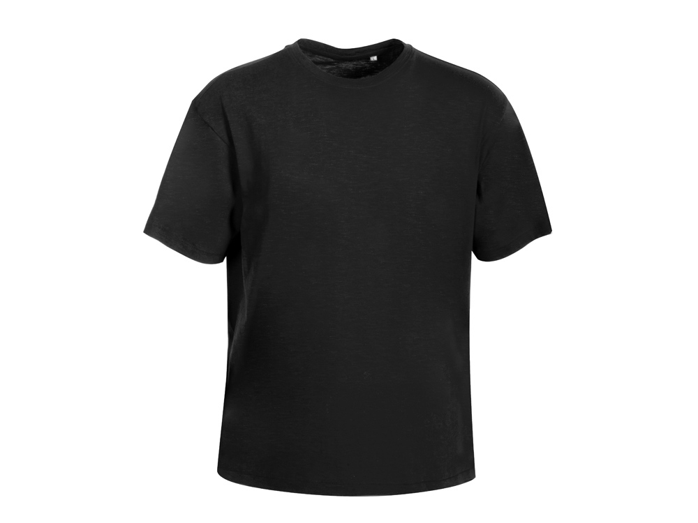 Футболка из джерси с протяжками Portofino унисекс, черный-8