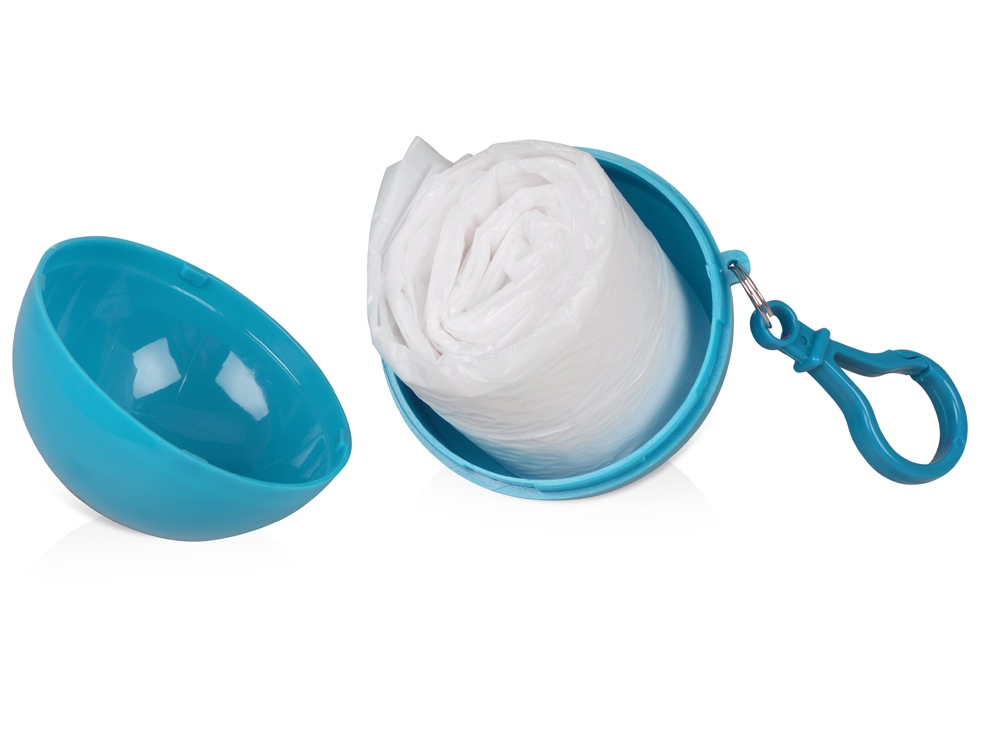 Дождевик в футляре с карабином, единый размер-1