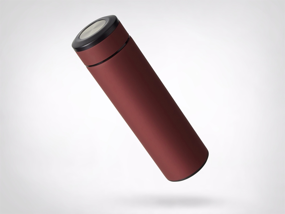 Термос Confident с покрытием soft-touch 420мл, бургунди-5