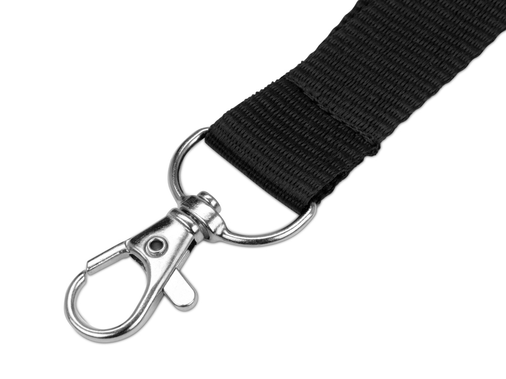 Ланьярд с карабином и замком безопасного разрыва, черный-1