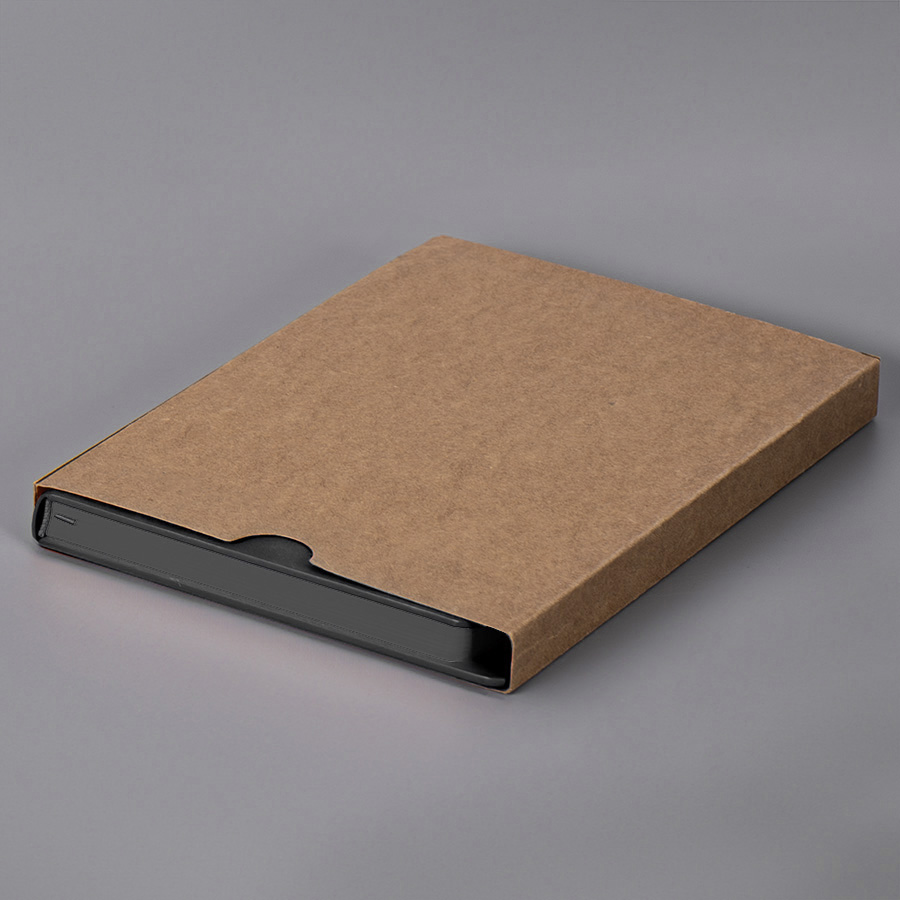 Ежедневник недатированный Solas, формат А5, с магнитом темно-серый, кремовый блок в линейку, темно-серый-4