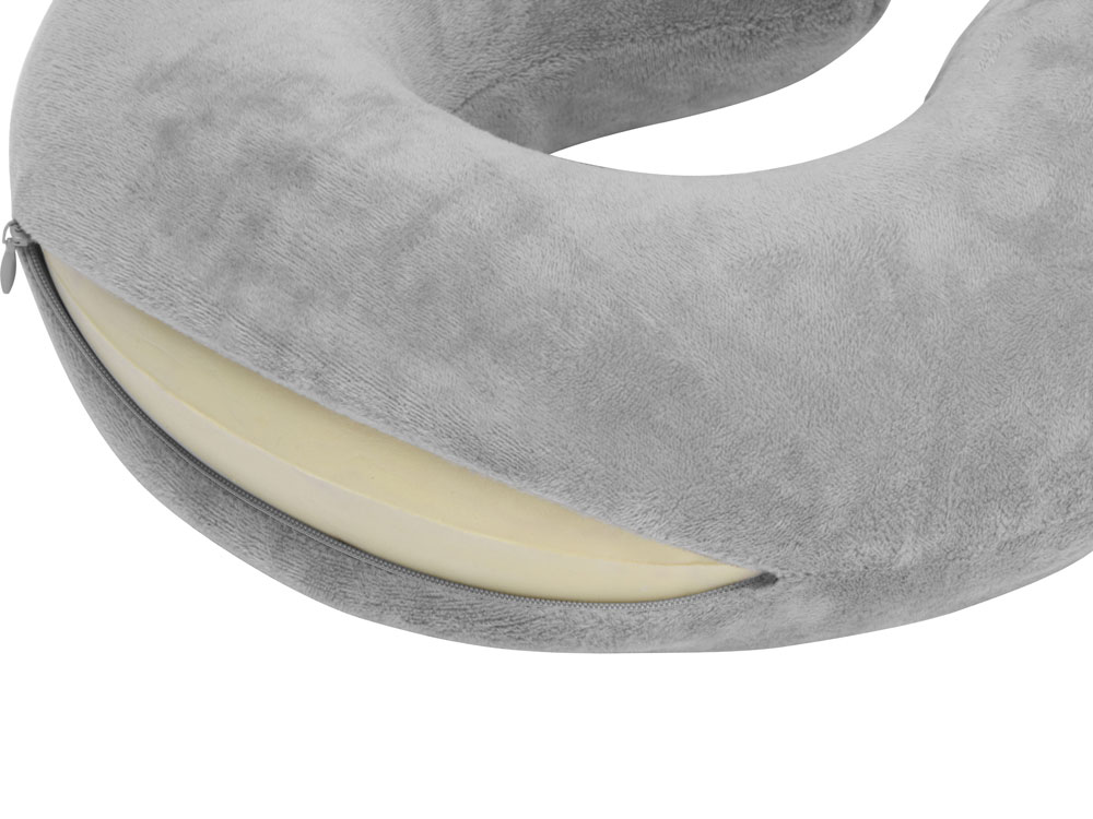 Подушка Basic из микрофибры с эффектом памяти U-shape, серый-2