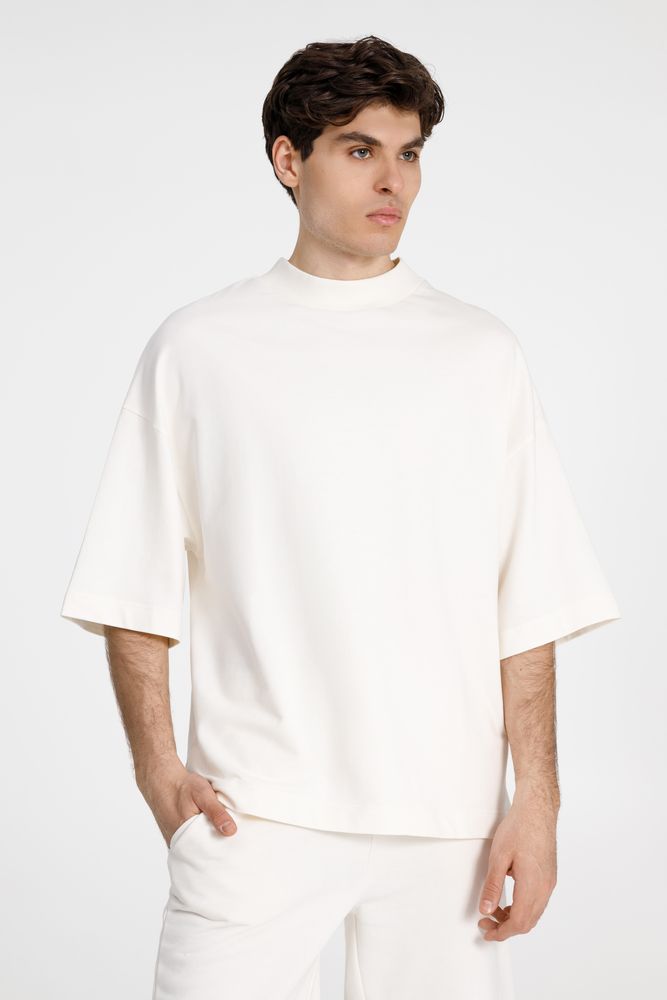 Футболка оверсайз унисекс T9, молочно-белая-1