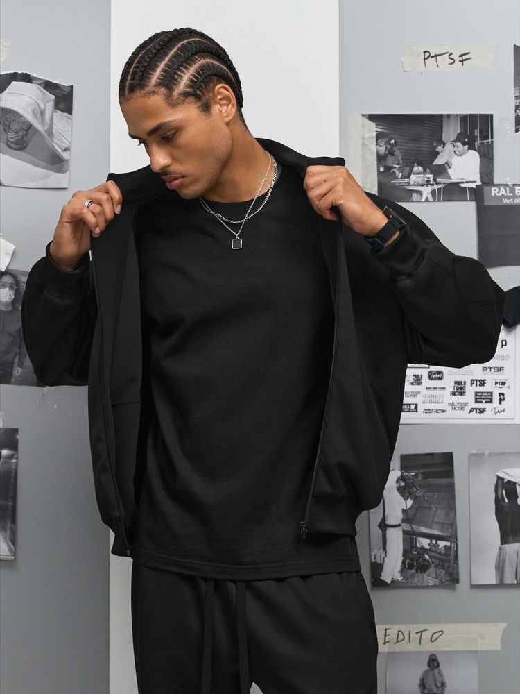 Куртка спортивная Junior, черная-5