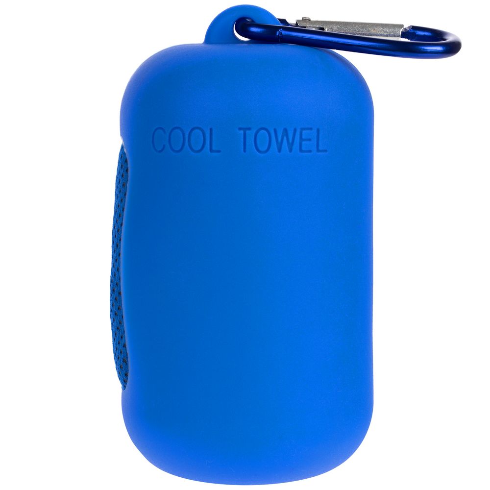 Охлаждающее полотенце Narvik в силиконовом чехле, синее-1