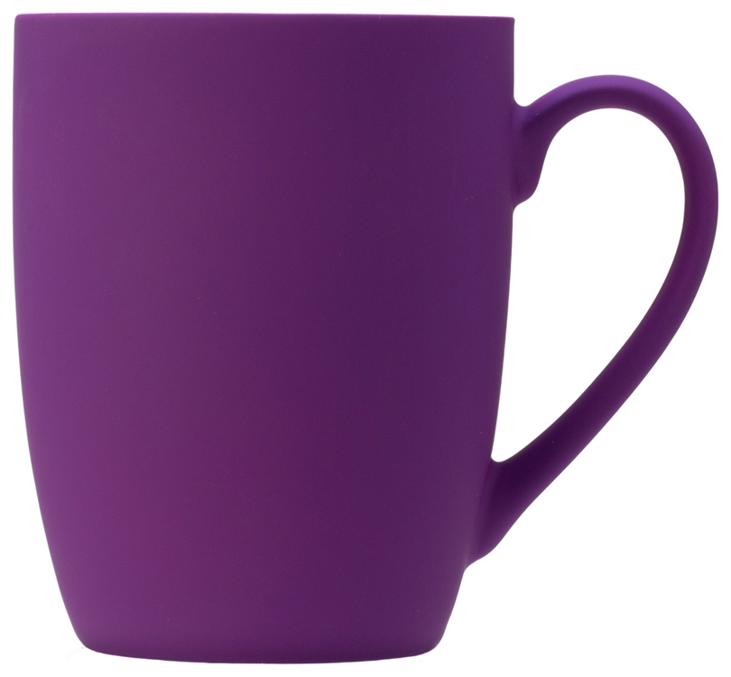Кружка с покрытием soft-touch C1, фиолетовый-1