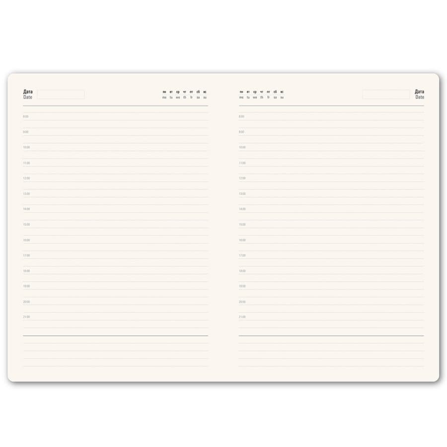 Ежедневник недатированный Mod, формат А5, в линейку, темно-синий-5