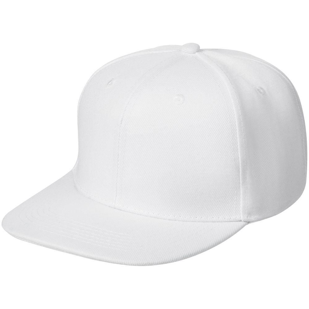 Бейсболка Snapback с прямым козырьком, белая-1