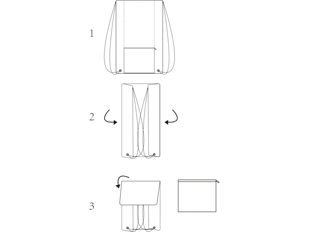Складной рюкзак со шнурком Hoss, heather dark red-4