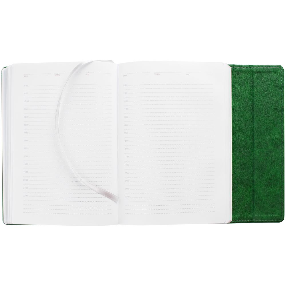 Ежедневник Flap на заказ, недатированный, зеленый-4