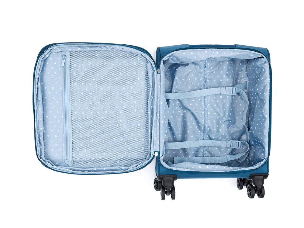 Чемодан TORBER ВИВИ, синий, полиэстер, 39 х 20 х 54 см, 36 л-4