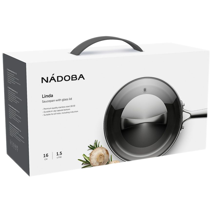 Ковш со стеклянной крышкой Linda-3