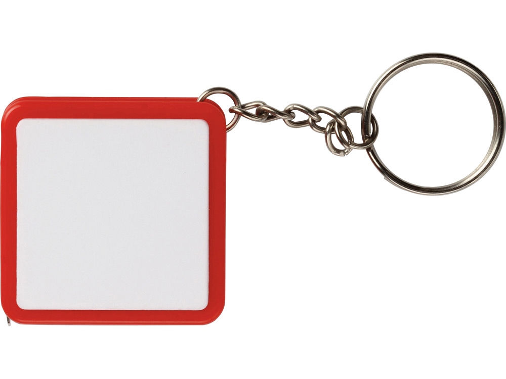 Брелок-рулетка, 1 м., белый/красный-3