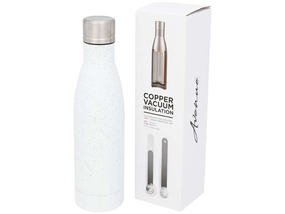 Бутылка Vasa в крапинку с вакуумной изоляцией, белый-0