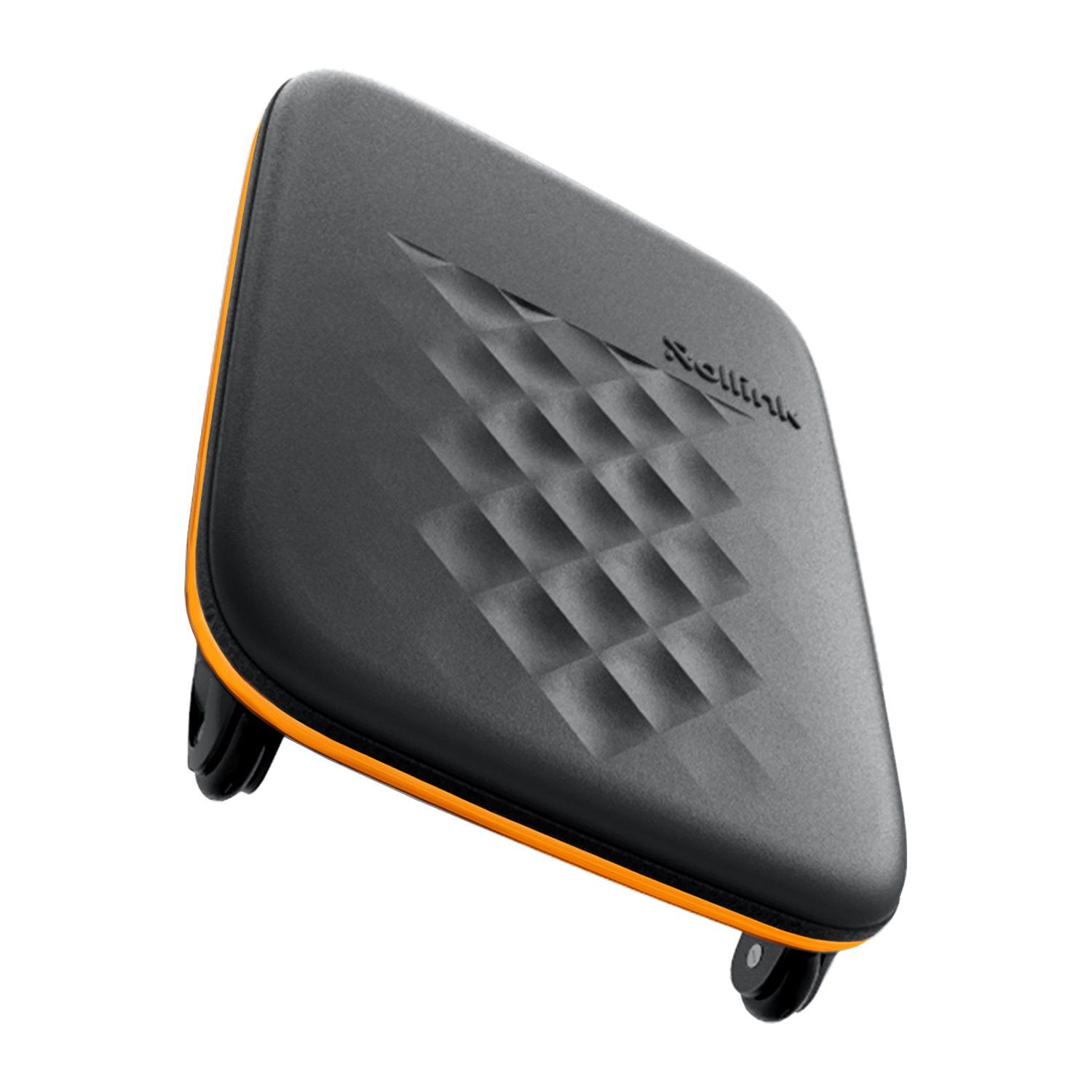 Чемодан складной Rollink Earth 55x40x20 см, 2 колеса, черный/оранжевый-16