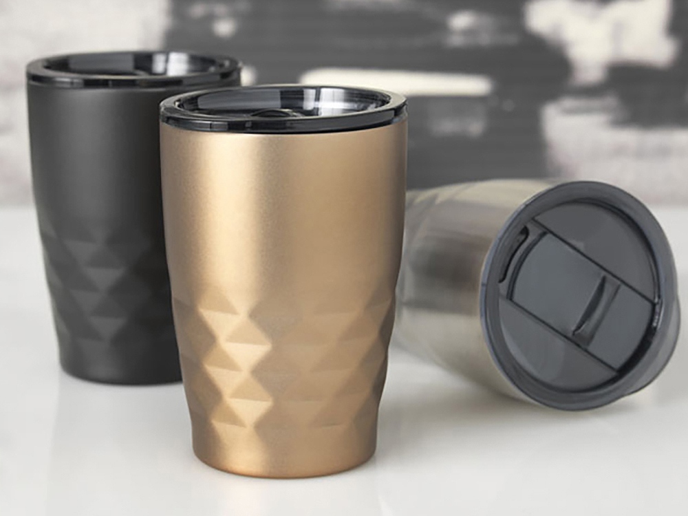 Кружка Geo с вакуумной изоляцией, белый/черный-4