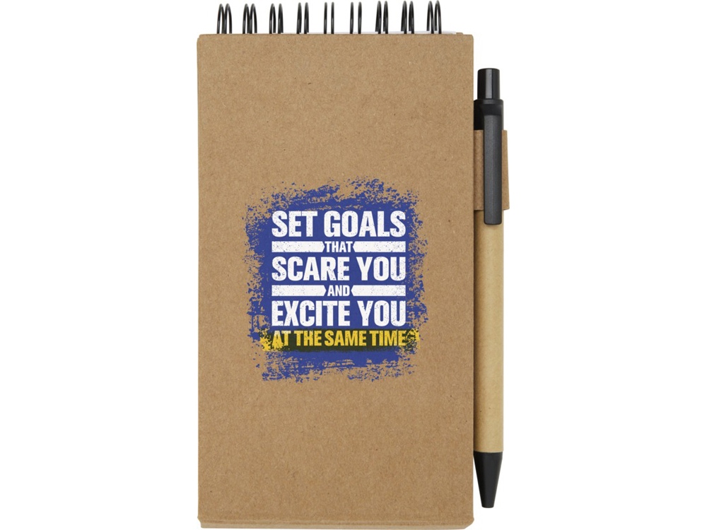 Flipper липкий блокнот с шариковой ручкой - Натуральный-4