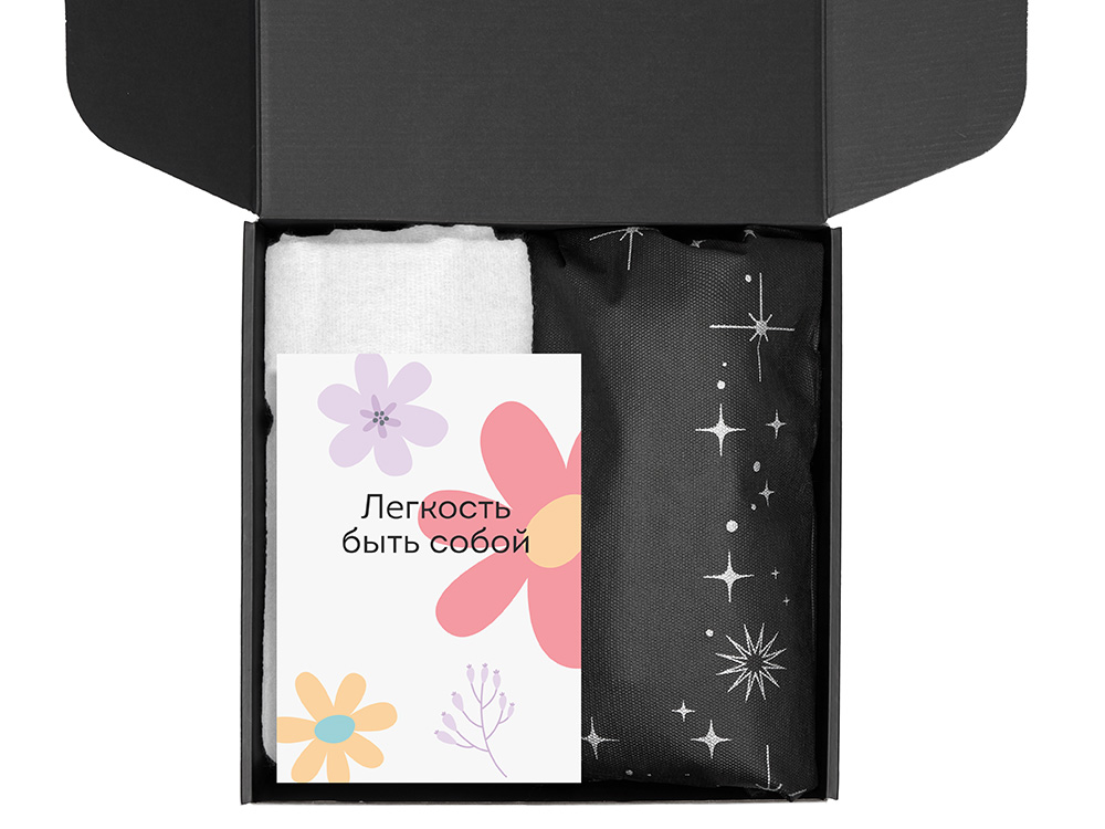 Подарочный набор Re:f. Walk с палантином, шоппером и термосом, белый-2